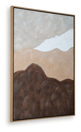 Close-up of Fanthorne wall art paint texture