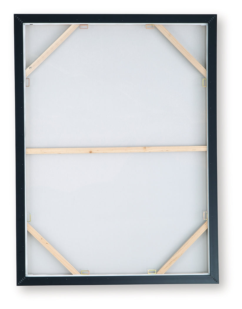 Fanthorne abstract canvas framed artwork side angle