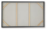 Back view of framed Waldard wall art with hanging hardware