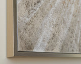 Close-up detail of Waldard wall art texture and paint