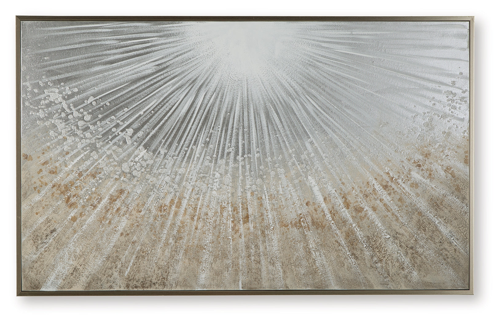 Close-up angle of Waldard wall art with champagne foil embellishments