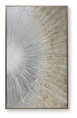 Detailed view of champagne foil and hand-painted accents