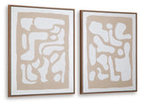 Waldett Beige/White Wall Art (Set of 2)