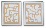 Waldett Beige/White Wall Art (Set of 2)