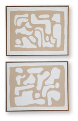 Waldett Beige/White Wall Art (Set of 2)
