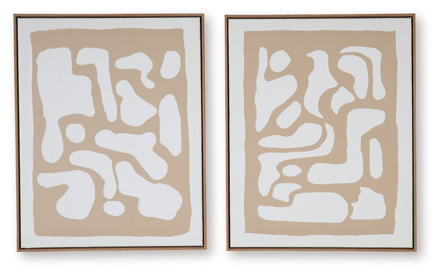 Waldett Beige/White Wall Art (Set of 2)