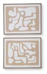 Waldett Beige/White Wall Art (Set of 2)