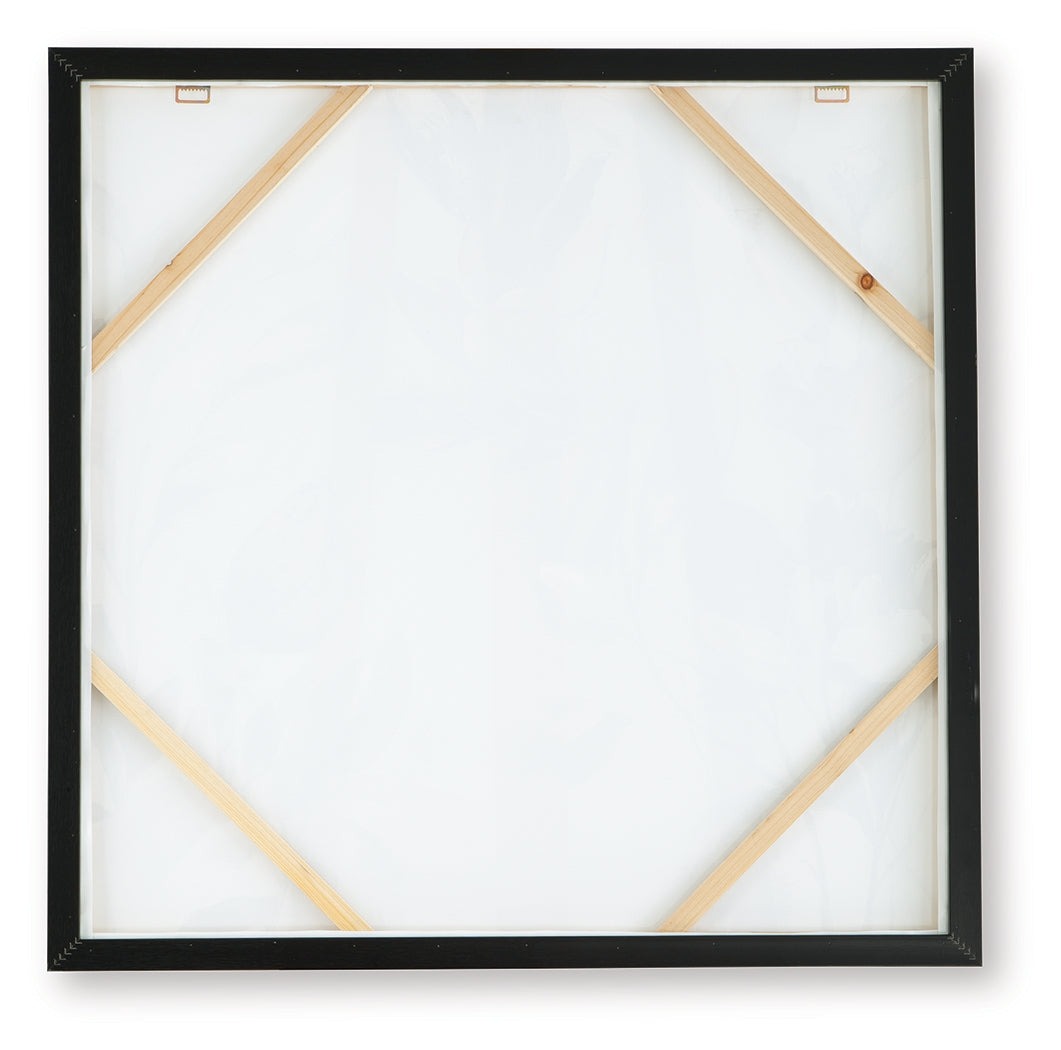 Back of Trulow wall art showing sawtooth bracket