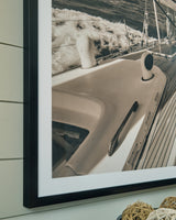 Arlanford Sepia Wall Art close-up of sailboat printed design detail