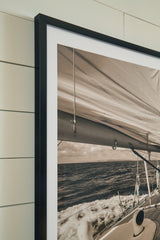 Arlanford Sepia Wall Art detailed view of acrylic front edge
