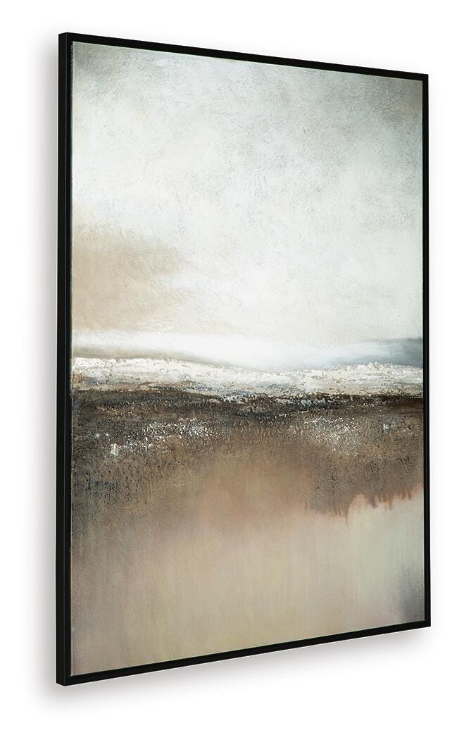 Siaking Brown/Gray/White Wall Art angled view