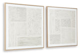 Andorfield Beige/Black/White Wall Art (Set of 2) angled view
