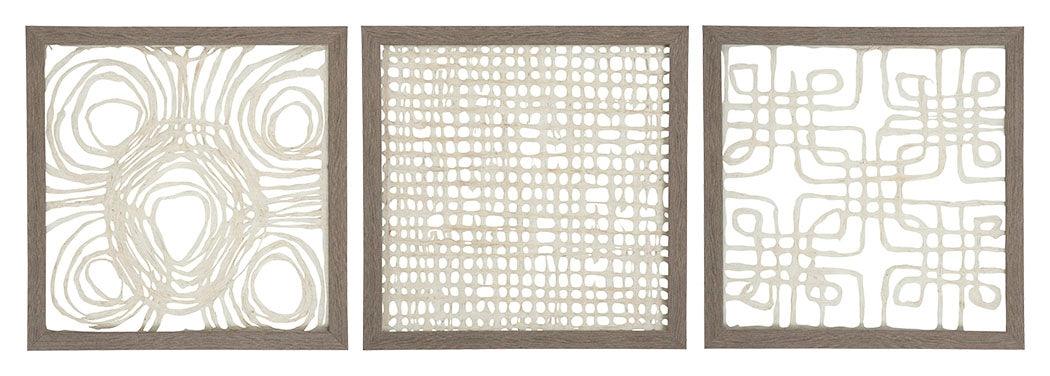 Odella Cream/taupe Wall Decor (Set Of 3) - Ella Furniture