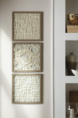 Odella Cream/taupe Wall Decor (Set Of 3) - Ella Furniture