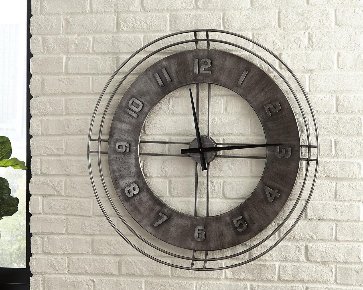 Ana Sofia Antique Gray Wall Clock - Ella Furniture