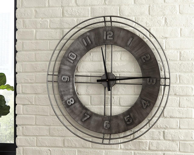 Ana Sofia Antique Gray Wall Clock - Ella Furniture