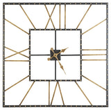 Thames black and gold finish wall clock side angle