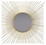 Elspeth Gold Finish Accent Mirror side angle showing depth