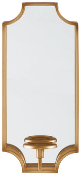 Dumi Gold Finish Wall Sconce detail on goldtone finish