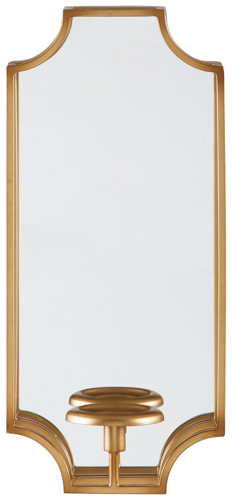 Dumi Gold Finish Wall Sconce detail on goldtone finish