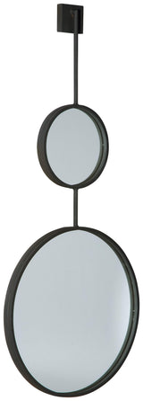 Brewer Black Accent Mirror close-up of metal frame