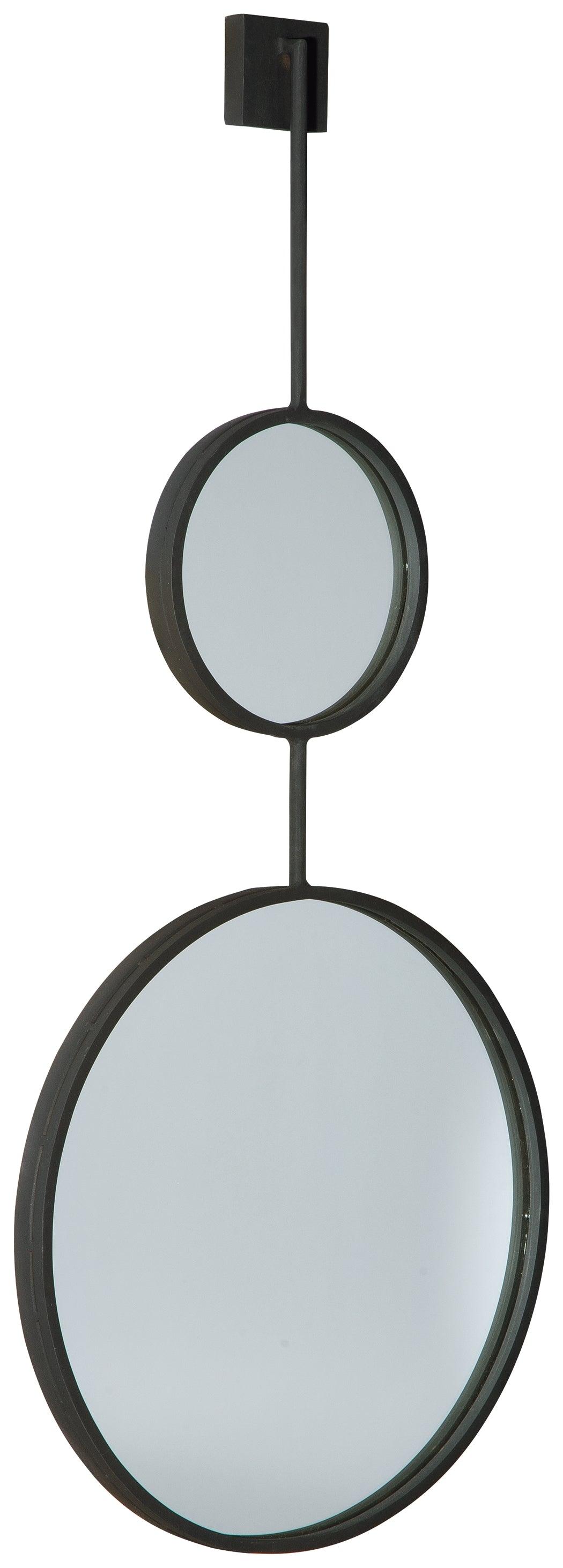 Brewer Black Accent Mirror close-up of metal frame