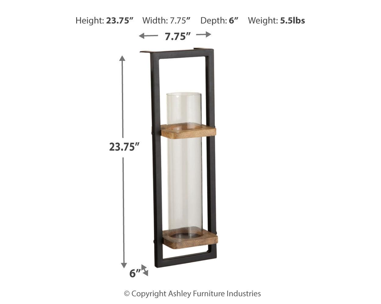 Dimensional diagram of Colburn Wall Sconce