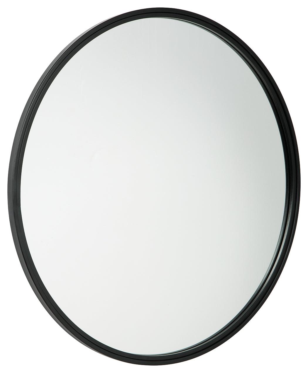 Brocky Black Accent Mirror angled side view