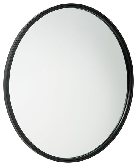Brocky Black Accent Mirror angled side view