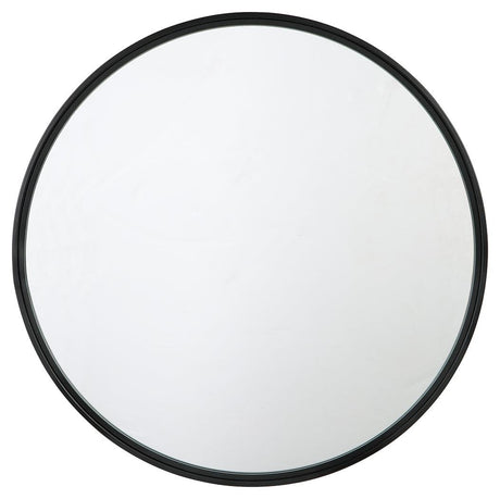 Brocky Black Accent Mirror head-on close-up view