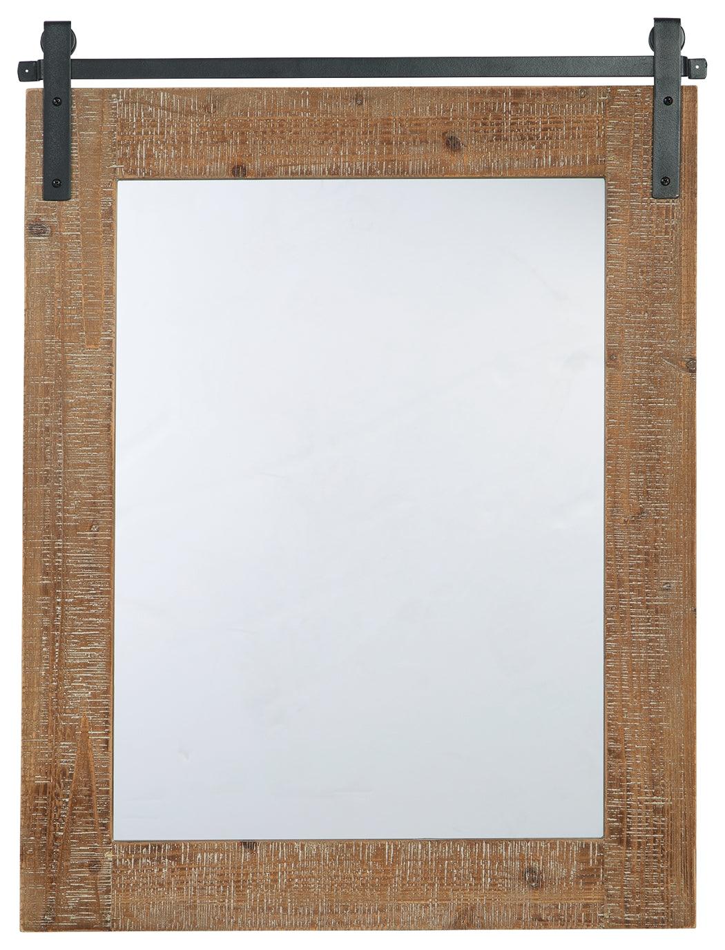 Close up of Lanie mirror frame details