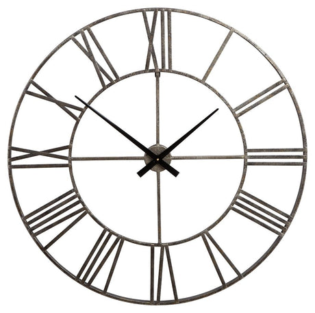 Close-up of Paquita Wall Clock Roman numerals and hands