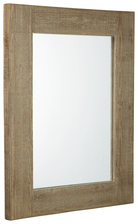 Waltleigh Accent Mirror side angle showing distressed finish