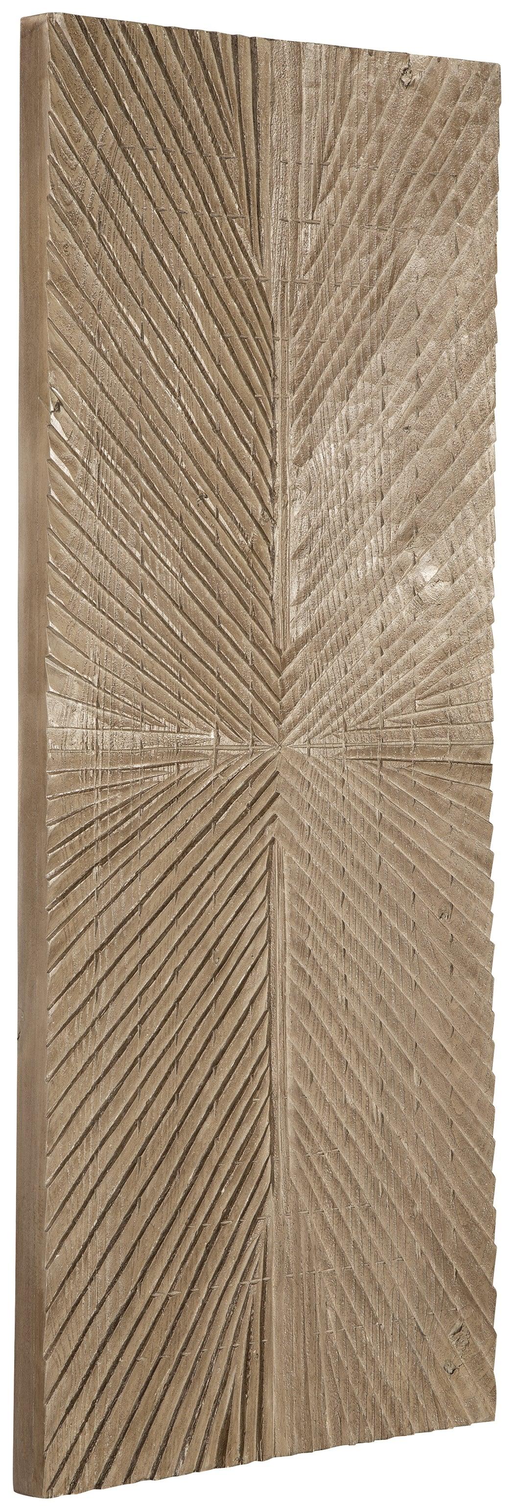 Lenora Distressed Brown Wall Decor side angle