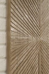 Lenora Distressed Brown Wall Decor rustic finish detail