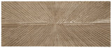 Lenora Distressed Brown Wall Decor close-up carved sunburst detail