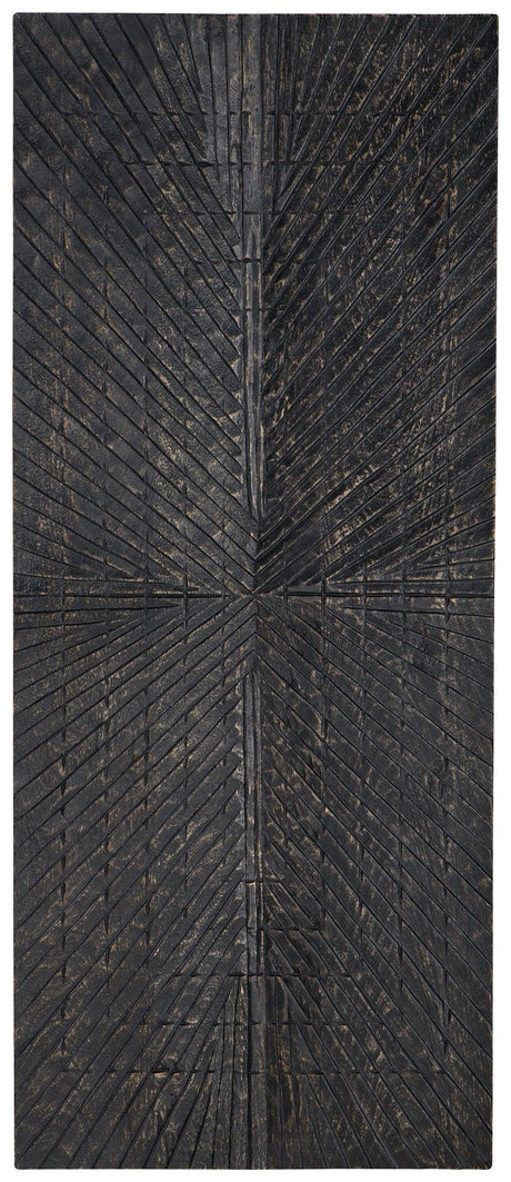 Lenora antique black wall decor angled side view