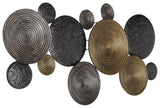 Emsley Multi Wall Decor angled side view showing mixed metal finishes