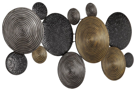 Emsley Multi Wall Decor angled side view showing mixed metal finishes