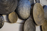 Close-up detail of Emsley Multi Wall Decor metal textures