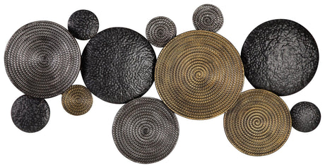 Emsley Multi Metal Wall Decor head-on side view