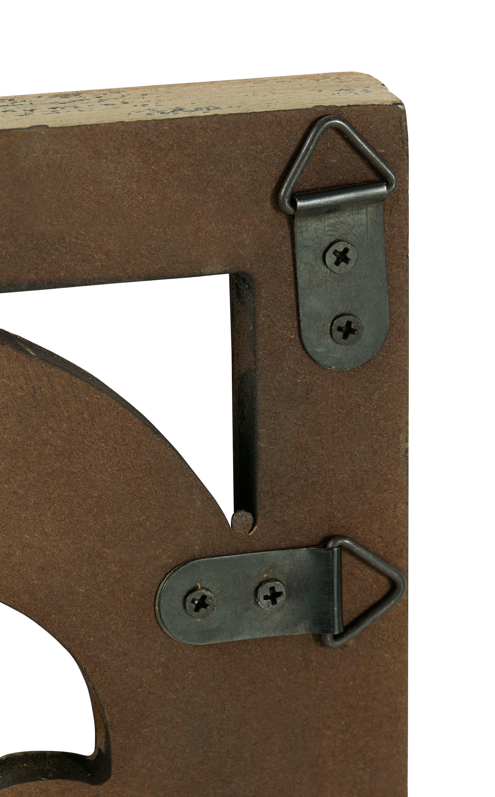 Detail of D-ring hanger on Candelario Wall Decor