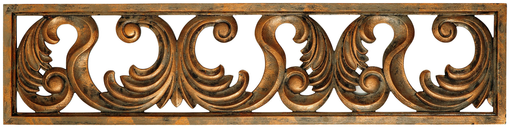 Candelario Wall Decor head on with antiqued goldtone finish