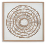 Close-up of Brockham Brown Wall Decor geometric pattern