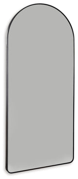 Sethall Black Floor Mirror angled view