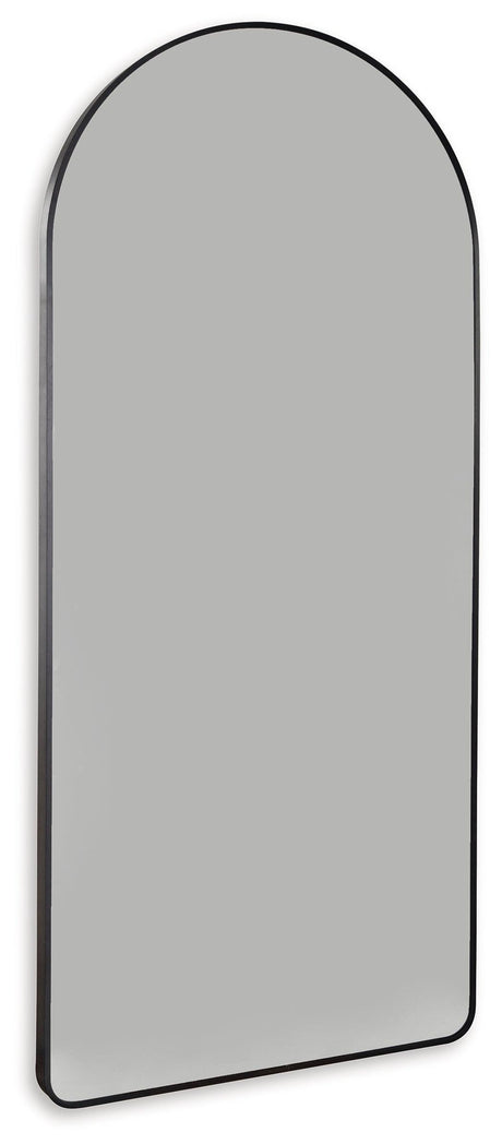 Sethall Black Floor Mirror angled view