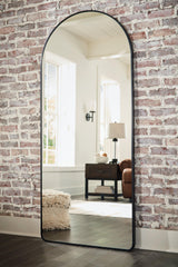 Sethall Black Floor Mirror leaned against wall