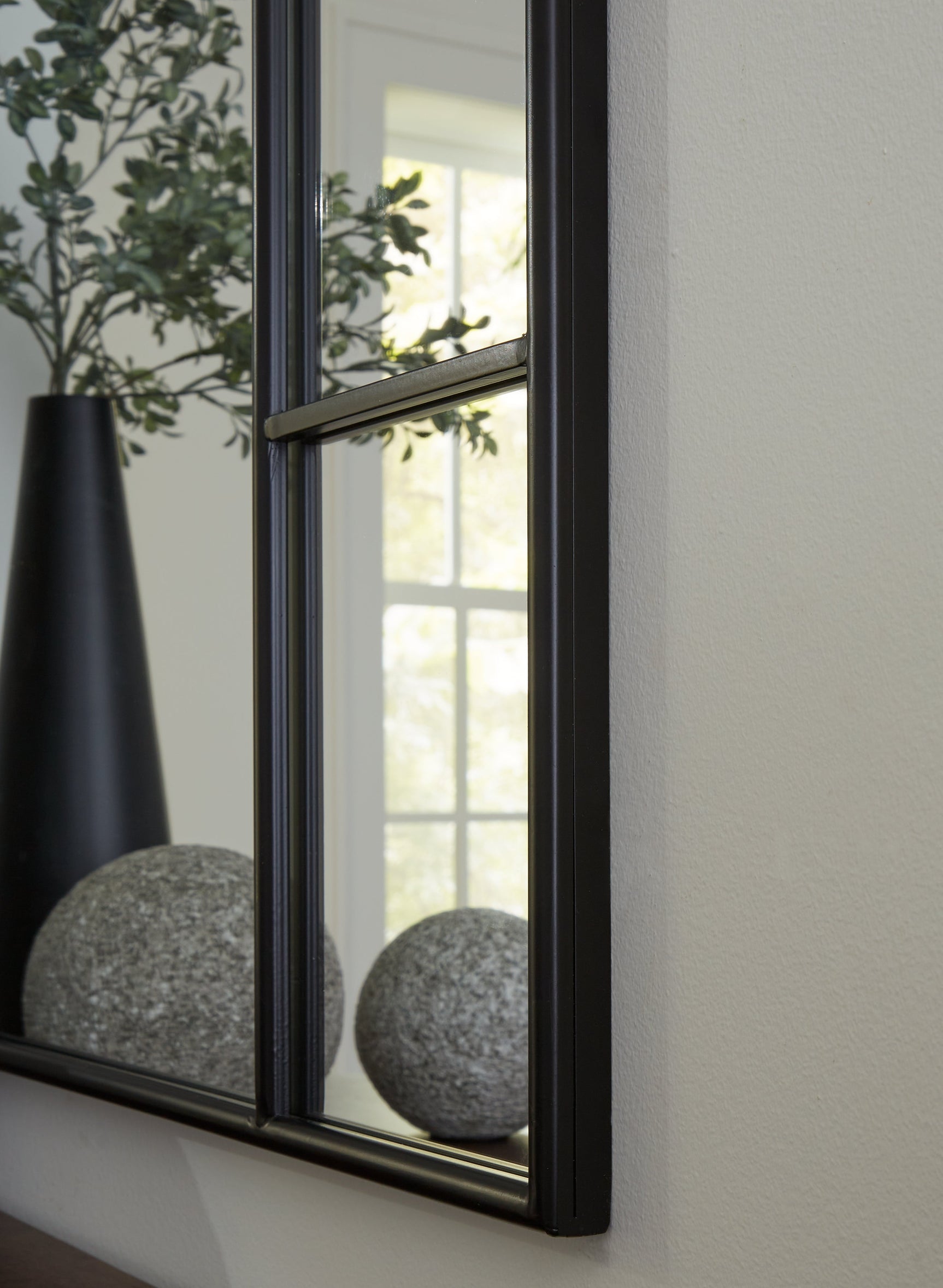 Evengton Accent Mirror detailed view of paneled perimeter