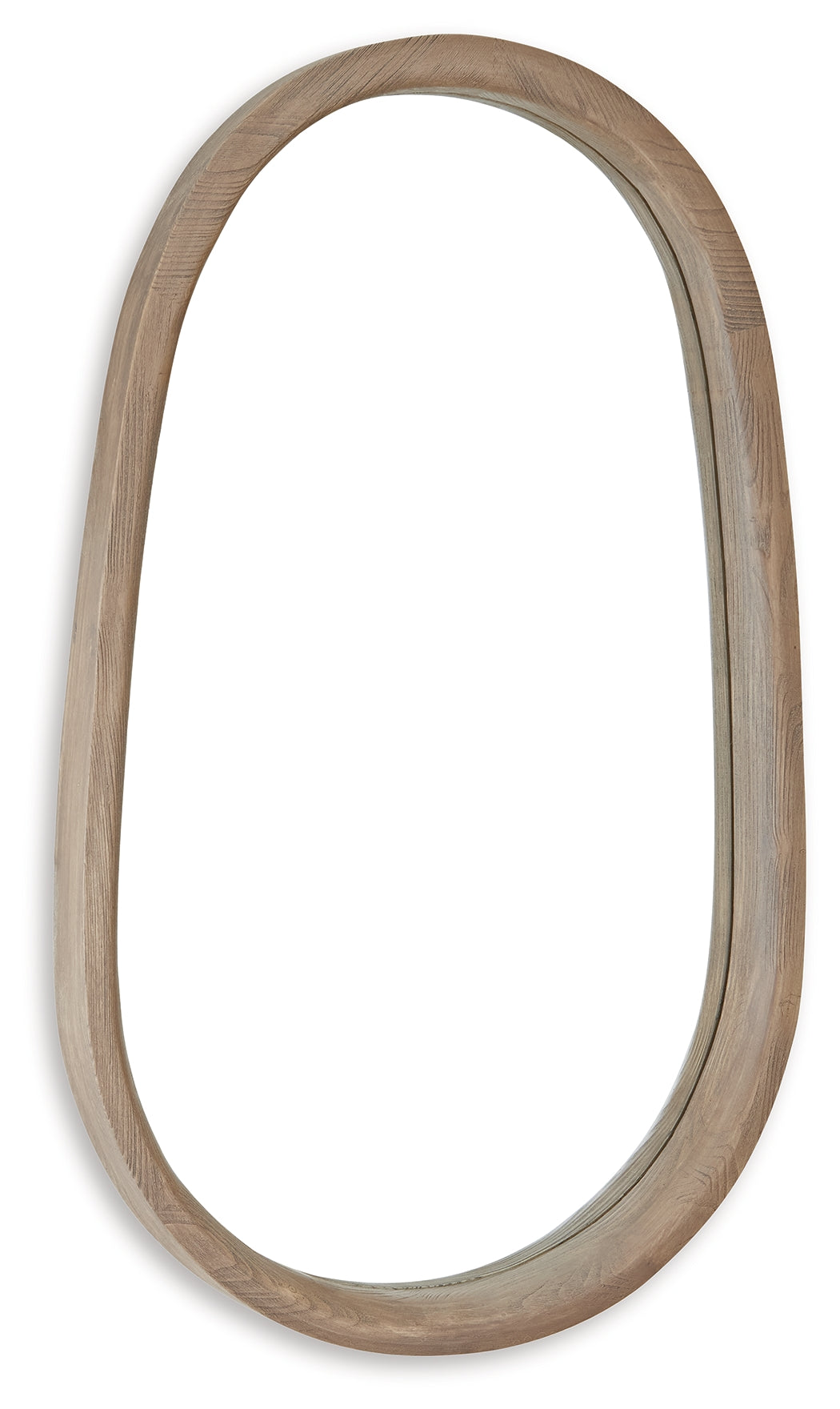 Aarilynn mirror angled view showing wood frame texture