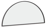 Denlow Black Accent Mirror side angle
